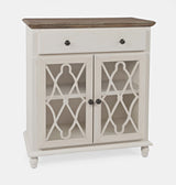 Aurora Hills Brushed White/Bisque 2 Door Accent Chest - Ornate Home