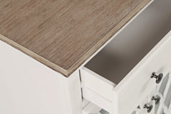 Aurora Hills Brushed White/Bisque 4 Door Accent Chest - Ornate Home