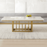 Aurora Luxe Marble Look/Gold Coffee Table / HD-C06 - Ornate Home