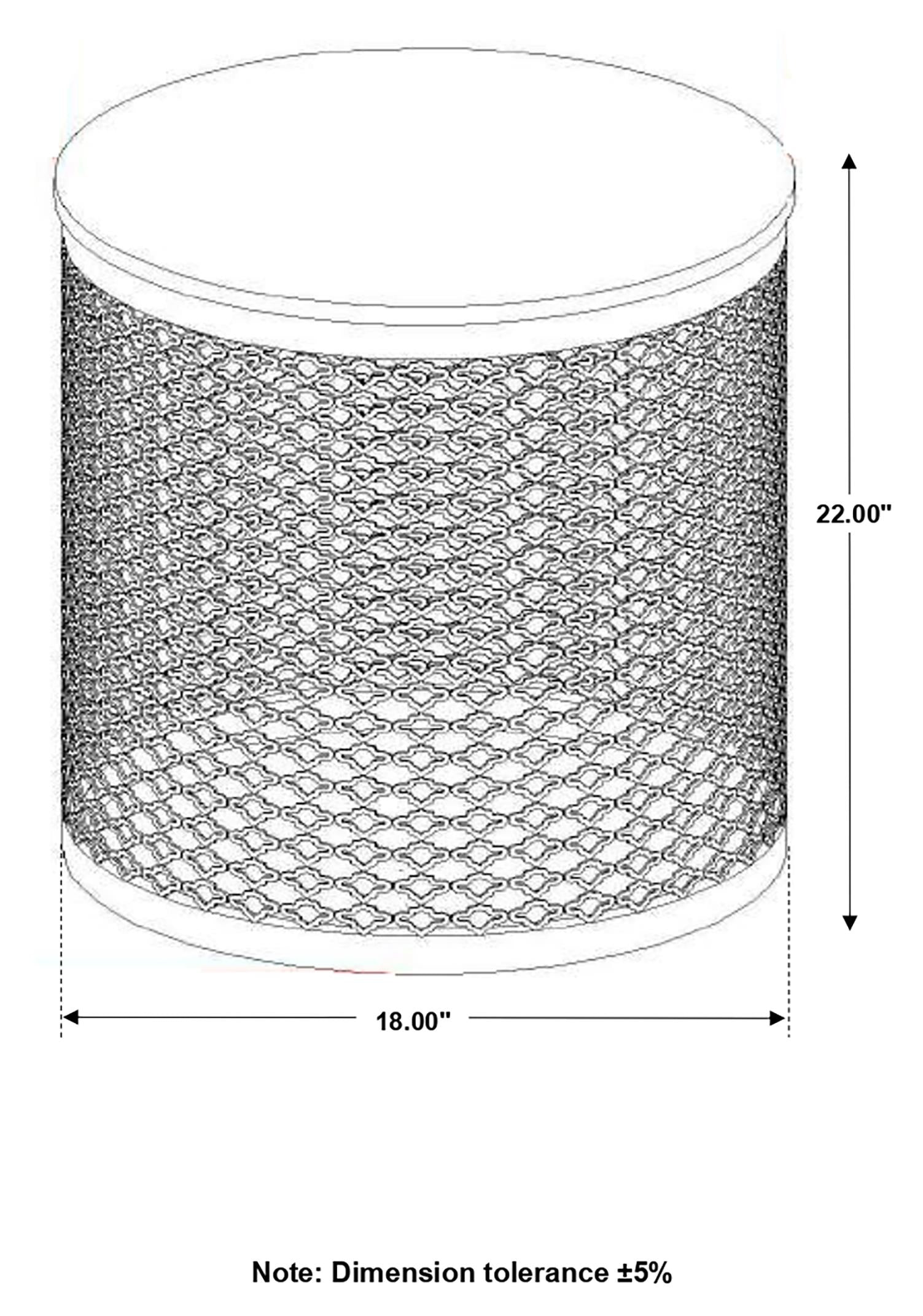 Aurora Natural and Black Round Drum Base Accent Side Table - Ornate Home