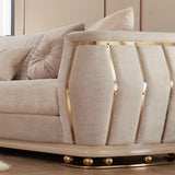 Aurora Palace Beige 3-Pc Living Room Set / HD-9003-SET3 - Ornate Home