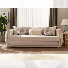 Aurora Palace Beige Sofa / HD-S9003 - Ornate Home
