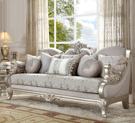 Aurora Silver 3pc Living Room Set  / HD-2662 - Ornate Home