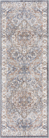 Aurum Blue & Beige Washable Area Rug - Clearance - Ornate Home