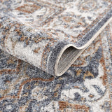 Aurum Blue & Beige Washable Area Rug - Clearance - Ornate Home