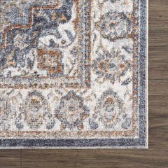 Aurum Blue & Beige Washable Area Rug - Clearance - Ornate Home
