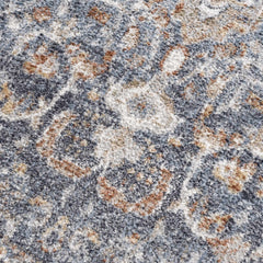 Aurum Blue & Beige Washable Area Rug - Clearance - Ornate Home