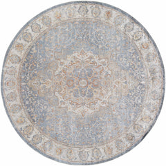 Aurum Blue & Beige Washable Area Rug - Clearance - Ornate Home