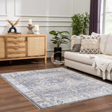 Aurum Blue Washable Area Rug - Clearance - Ornate Home