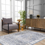 Aurum Blue Washable Area Rug - Clearance - Ornate Home