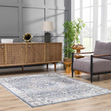 Aurum Blue Washable Area Rug - Clearance - Ornate Home