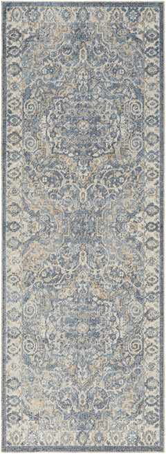 Aurum Blue Washable Area Rug - Clearance - Ornate Home
