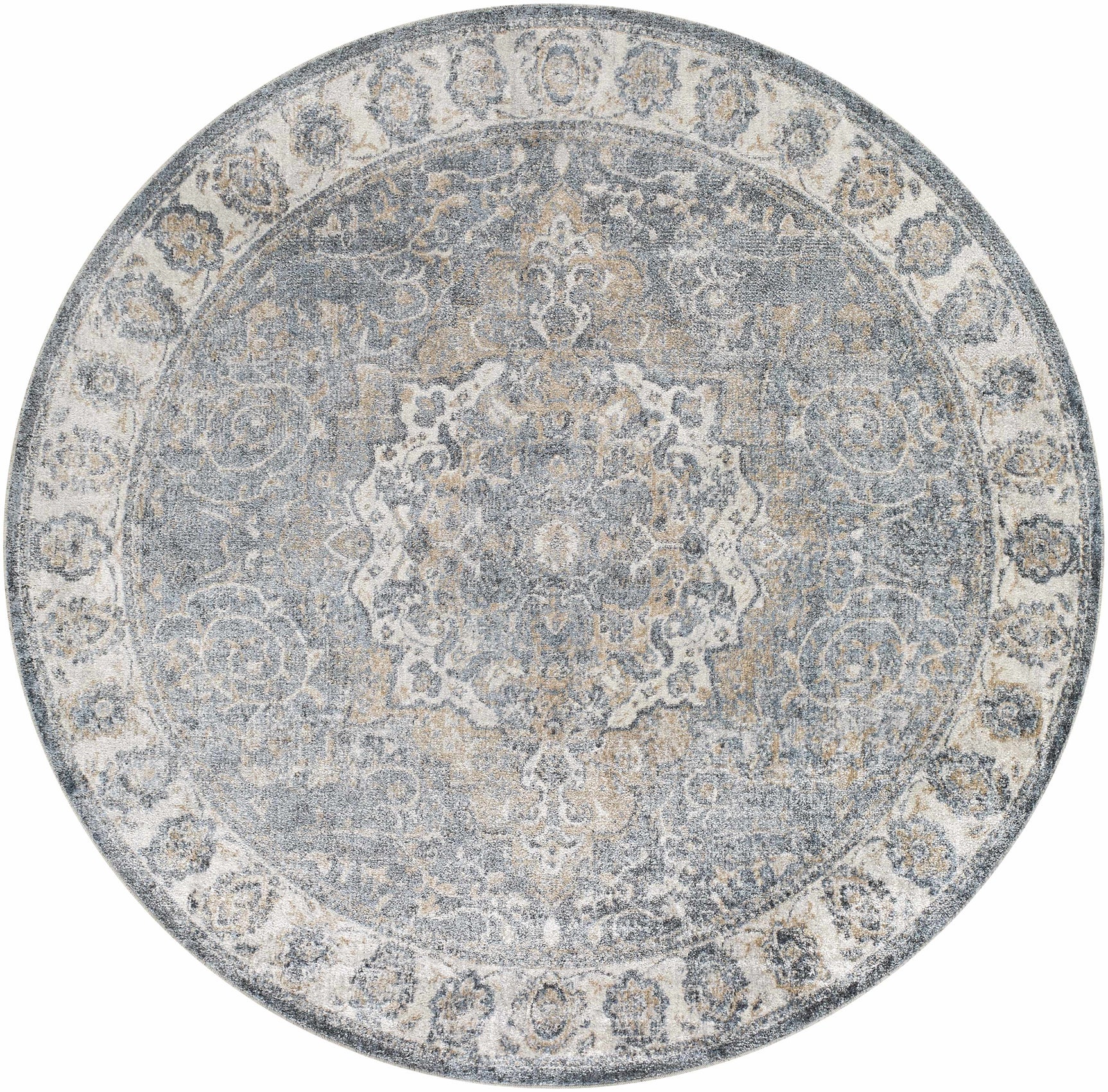 Aurum Blue Washable Area Rug - Clearance - Ornate Home