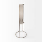 Aurus Matte Gray Metal Table Clock - Ornate Home