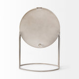 Aurus Matte Gray Metal Table Clock - Ornate Home
