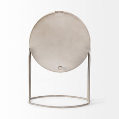 Aurus Matte Gray Metal Table Clock - Ornate Home