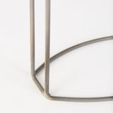 Aurus Matte Gray Metal Table Clock - Ornate Home