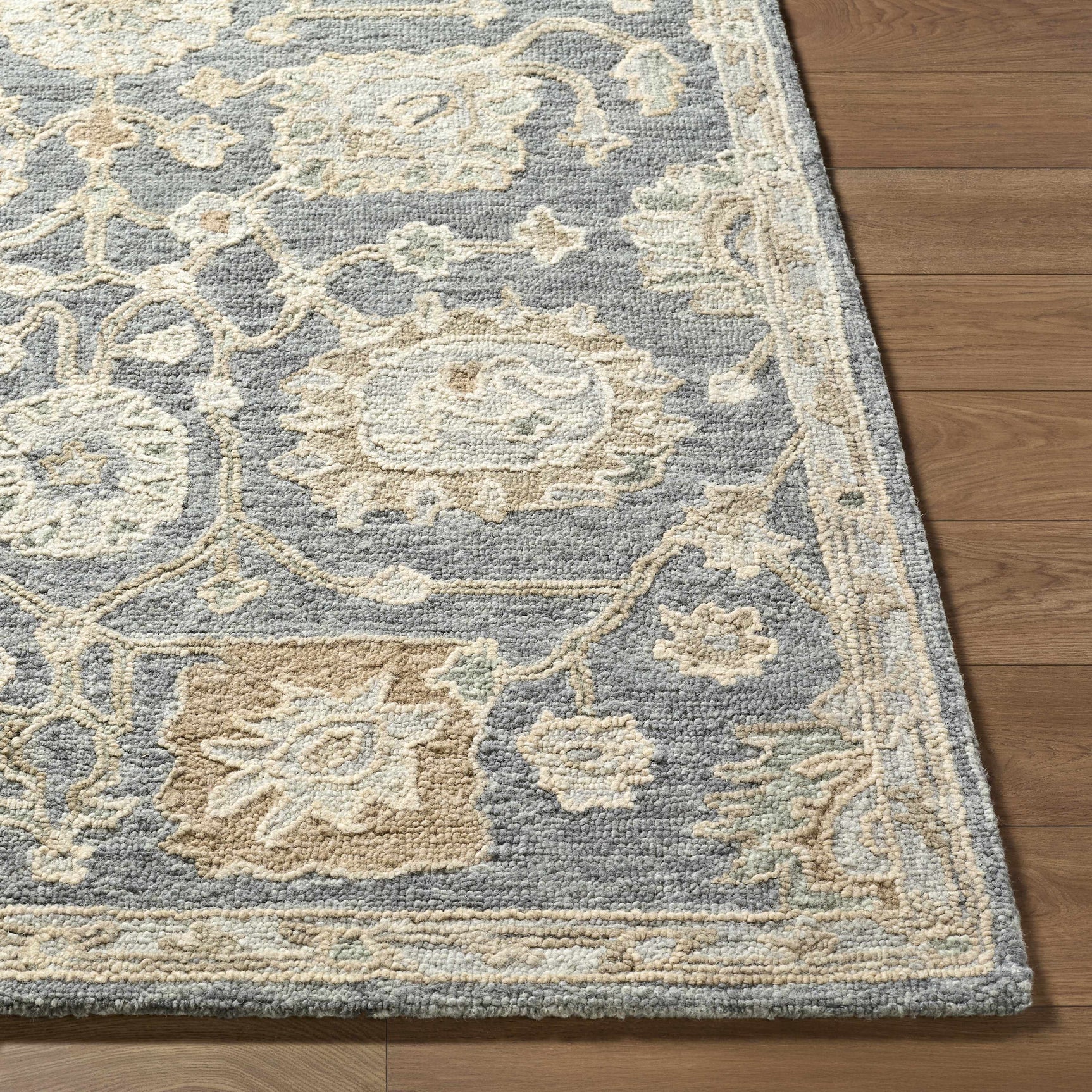 Auryon Hand Tufted Oushak Wool Area Rug - Ornate Home