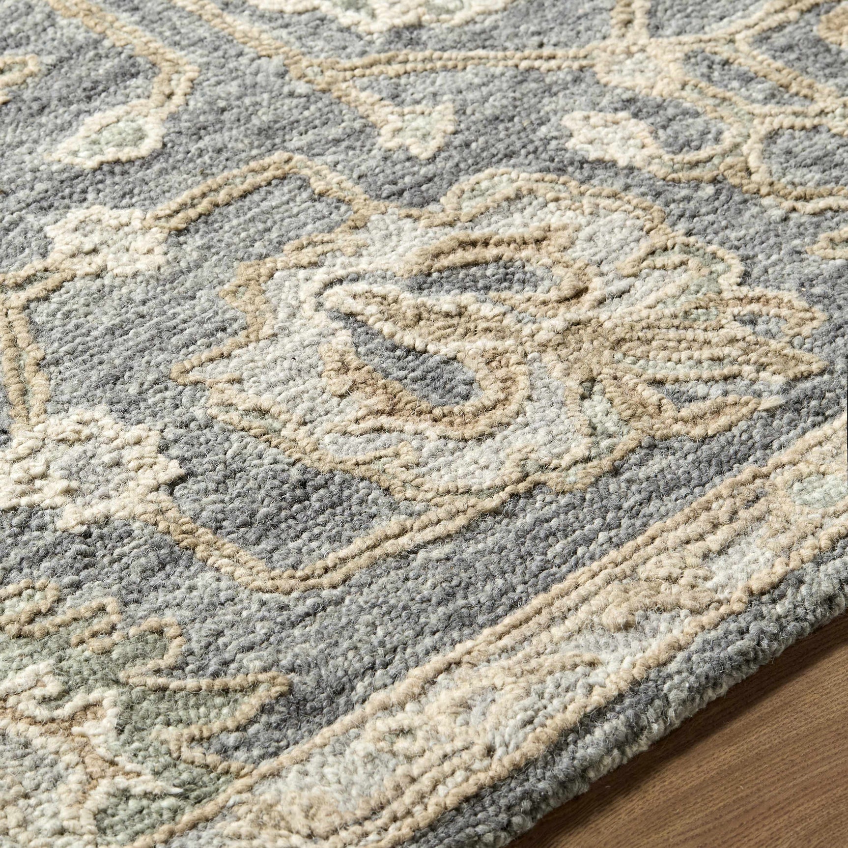 Auryon Hand Tufted Oushak Wool Area Rug - Ornate Home