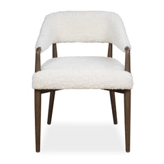 Austell Brown/White Shearling Dining Chair - Ornate Home