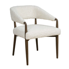 Austell Brown/White Shearling Dining Chair - Ornate Home