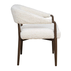 Austell Brown/White Shearling Dining Chair - Ornate Home