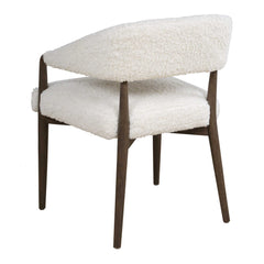Austell Brown/White Shearling Dining Chair - Ornate Home