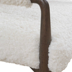 Austell Brown/White Shearling Dining Chair - Ornate Home