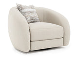 Austen Beige/Tan Fabric Swivel Chair - Ornate Home