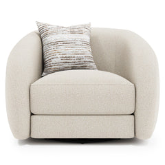 Austen Beige/Tan Fabric Swivel Chair - Ornate Home