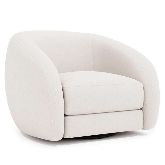 Austen Ivory Swivel Chair Without Pillows - Ornate Home
