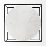 Austen White/Black Round Marble Top Coffee Table