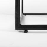 Austen White/Black Round Marble Top Coffee Table