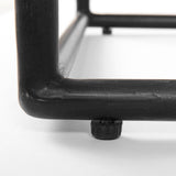 Austen White/Black Round Marble Top Side Table