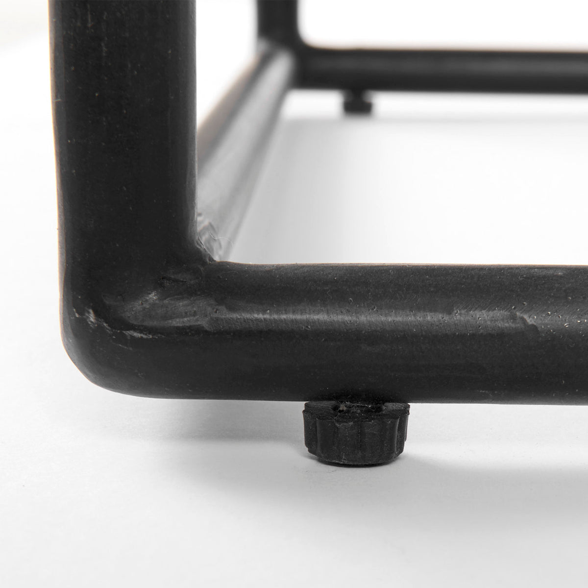 Austen White/Black Round Marble Top Side Table