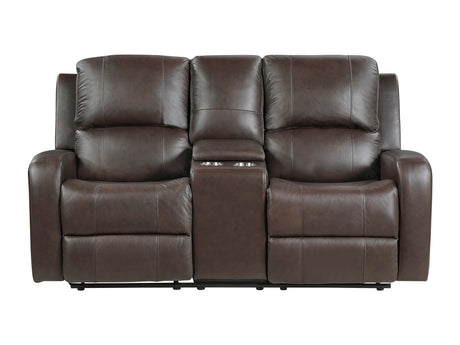 Austin Brown Double Reclining Loveseat - Ornate Home