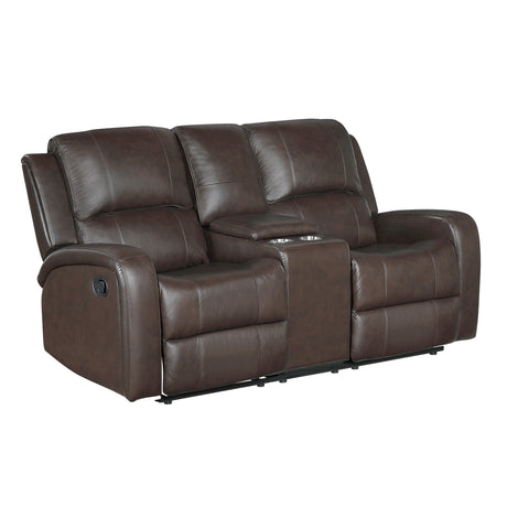 Austin Brown Double Reclining Loveseat - Ornate Home