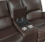 Austin Brown Double Reclining Loveseat - Ornate Home