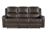 Austin Brown Double Reclining Sofa - Ornate Home