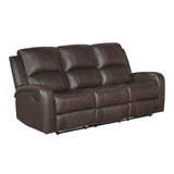 Austin Brown Double Reclining Sofa - Ornate Home