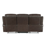 Austin Brown Double Reclining Sofa - Ornate Home