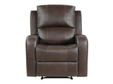 Austin Brown Reclining Chair - Ornate Home