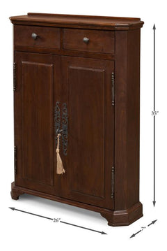 Austrian Brown Hall Cabinet - Ornate Home