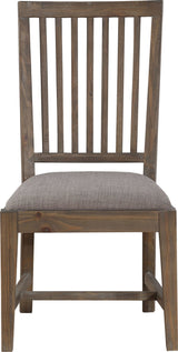 Autumn Flint Oak Solid Wood Upholstered Dining Chair - Ornate Home