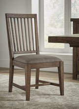 Autumn Flint Oak Solid Wood Upholstered Dining Chair (Set of 2) - Ornate Home