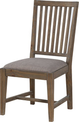 Autumn Flint Oak Solid Wood Upholstered Dining Chair (Set of 2) - Ornate Home