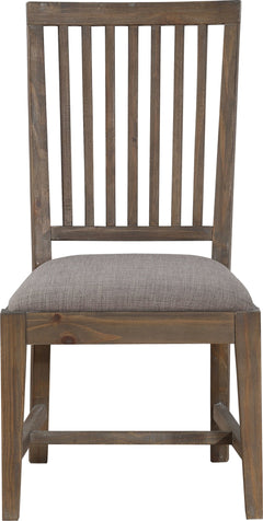 Autumn Flint Oak Solid Wood Upholstered Dining Chair (Set of 2) - Ornate Home