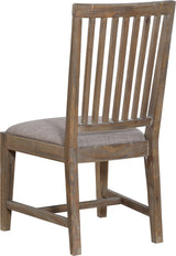 Autumn Flint Oak Solid Wood Upholstered Dining Chair (Set of 2) - Ornate Home