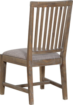 Autumn Flint Oak Solid Wood Upholstered Dining Chair (Set of 2) - Ornate Home