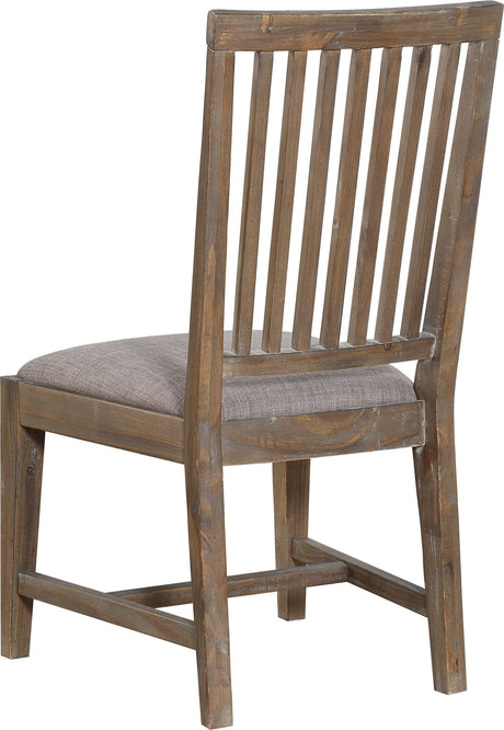 Autumn Flint Oak Solid Wood Upholstered Dining Chair (Set of 2) - Ornate Home